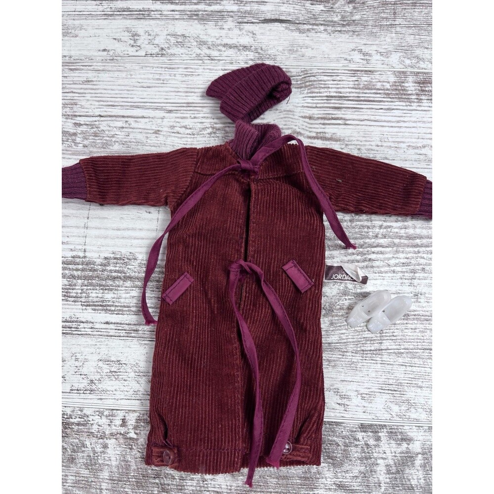 Vintage 1981 Mego Jordache Doll Outfit  Corduroy Coat Hat Shoes Fits Barbie